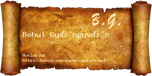 Behul Gyöngyvér névjegykártya